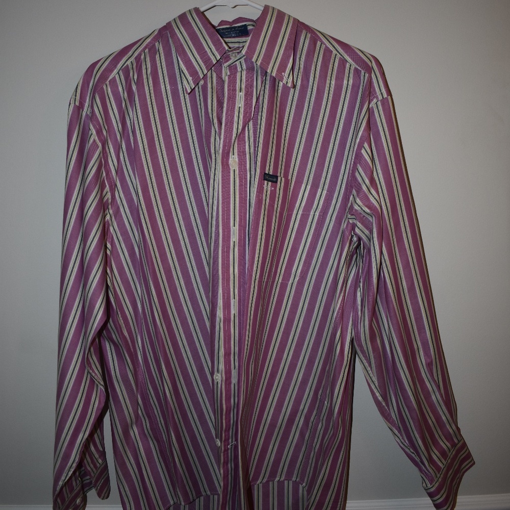 Faconnable Men's Striped Button Down Shirt